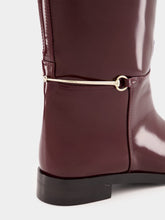 Gucci Burgundy Slim Horsebit Leather Boots