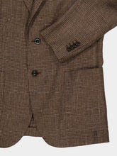 Boglioli Brown Checked Linen Blazer