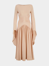 La DoubleJ Peach Sublime Silk Midi Dress