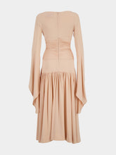 La DoubleJ Peach Sublime Silk Midi Dress