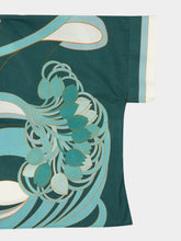 La DoubleJ Mint Printed Cotton Foulard Short Sleeve Shirt