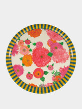 La DoubleJ Caper Printed Round Wooden Tray Large