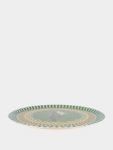 La DoubleJ Nymph Bloom Printed Round Wooden Tray Large