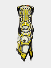 La DoubleJ Sanctuary Placée Gold Silk Voile Scarf Dress