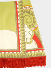 La DoubleJ Anemone Ghirlanda Silk Foulard Mini Skirt with Fringes