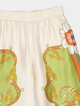 La DoubleJ Date Palms Placée Silk Palazzo Pants