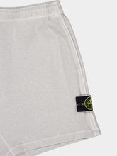 Stone Island Pearl Grey Malfilé Fleece Old Effect Shorts