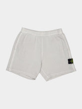 Stone Island Pearl Grey Malfilé Fleece Old Effect Shorts