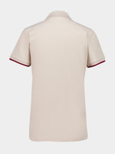 Moncler Tan Logo Cotton Piquet Polo Shirt