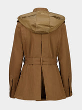 Moncler Camel Beige Centaurea Hooded Gabardine Field Jacket