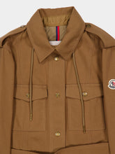 Moncler Camel Beige Centaurea Hooded Gabardine Field Jacket