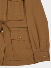 Moncler Camel Beige Centaurea Hooded Gabardine Field Jacket