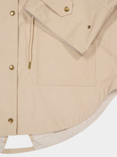 Moncler Beige Oversized Brunnera Hooded Parka