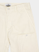 Stone Island Ivory Marina Cotton Trousers