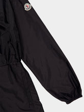 Moncler Black Hooded Ruched Rain Jacket