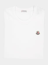 Moncler Cotton Logo T-Shirt Trio in White Navy and Light Pink