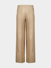 Moncler Beige Cotton Poplin Wide-Leg Trousers