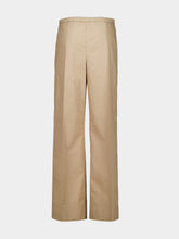 Moncler Beige Cotton Poplin Wide-Leg Trousers