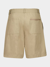 Moncler Beige Seersucker Shorts