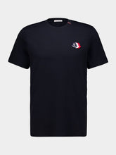 Moncler Navy Blue Cotton T-Shirt with Logo