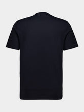 Moncler Navy Blue Cotton T-Shirt with Logo