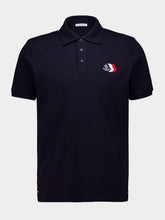 Moncler Dark Blue Cotton Piqué Polo Shirt