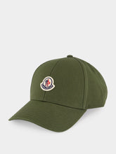 Moncler Olive Green Cotton Gabardine Baseball Cap