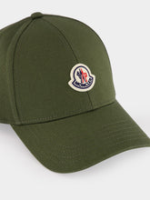 Moncler Olive Green Cotton Gabardine Baseball Cap