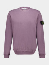 Stone Island Purple Grey Malfilé Fleece Sweatshirt