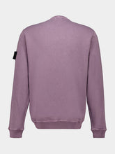 Stone Island Purple Grey Malfilé Fleece Sweatshirt