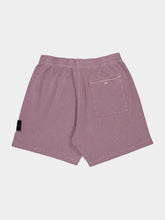 Stone Island Purple Grey Malfilé Cotton Fleece Jogger Shorts
