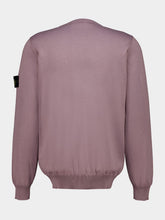 Stone Island Purple Grey Soft Organic Cotton Crewneck Jumper