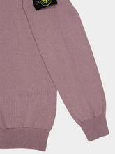 Stone Island Purple Grey Soft Organic Cotton Crewneck Jumper