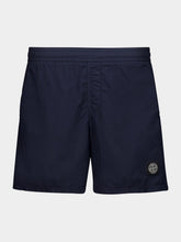 Stone Island Navy Blue Brushed Nylon Swim Trunks