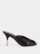 Versace Black Nyx 80 Leather Mules