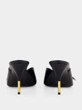 Versace Black Nyx 80 Leather Mules