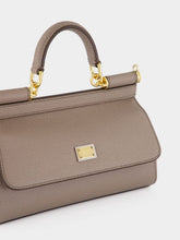 Dolce & Gabbana Light Mud Sicily Mini Leather Handbag