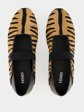 Fendi Brown Academia Animalier Ballet Flats