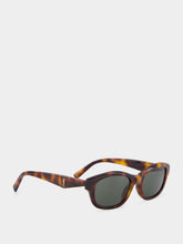 Saint Laurent Havana Brown and Grey Tortoiseshell Cassandre Sunglasses