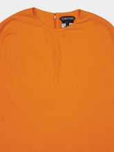 Tom Ford Orange Fluorescent Jersey Asymmetric Sleeveless Dress