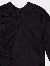 Tom Ford Draped Black Viscose Long-Sleeved Maxi Dress