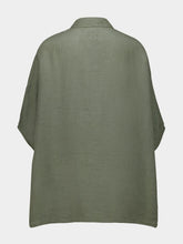 120% Lino Khaki Linen Short Sleeve Shirt