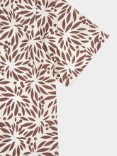 Prada Tan and White Printed Cotton Bowling Shirt