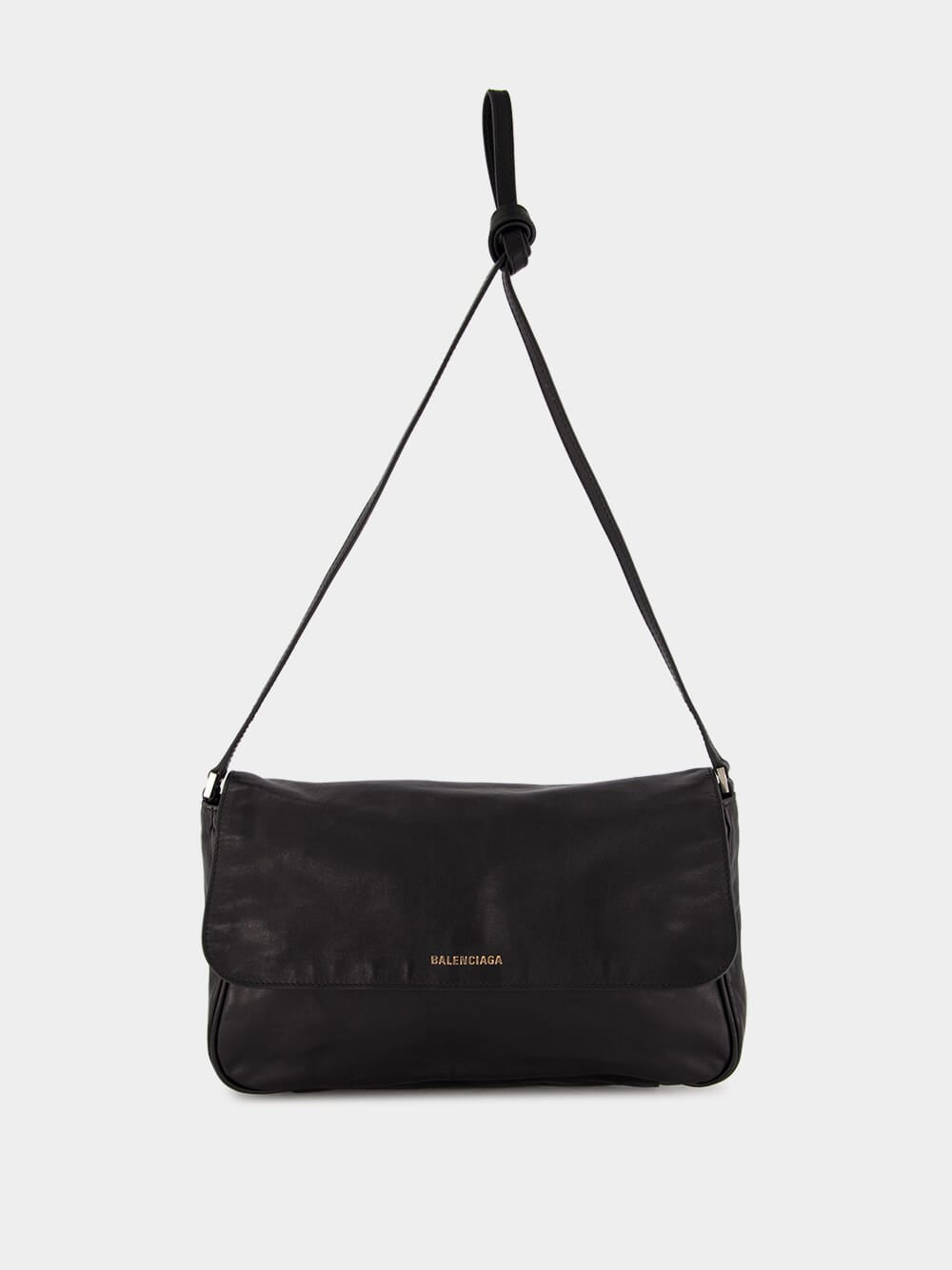 Black Grungy Medium Messenger Bag