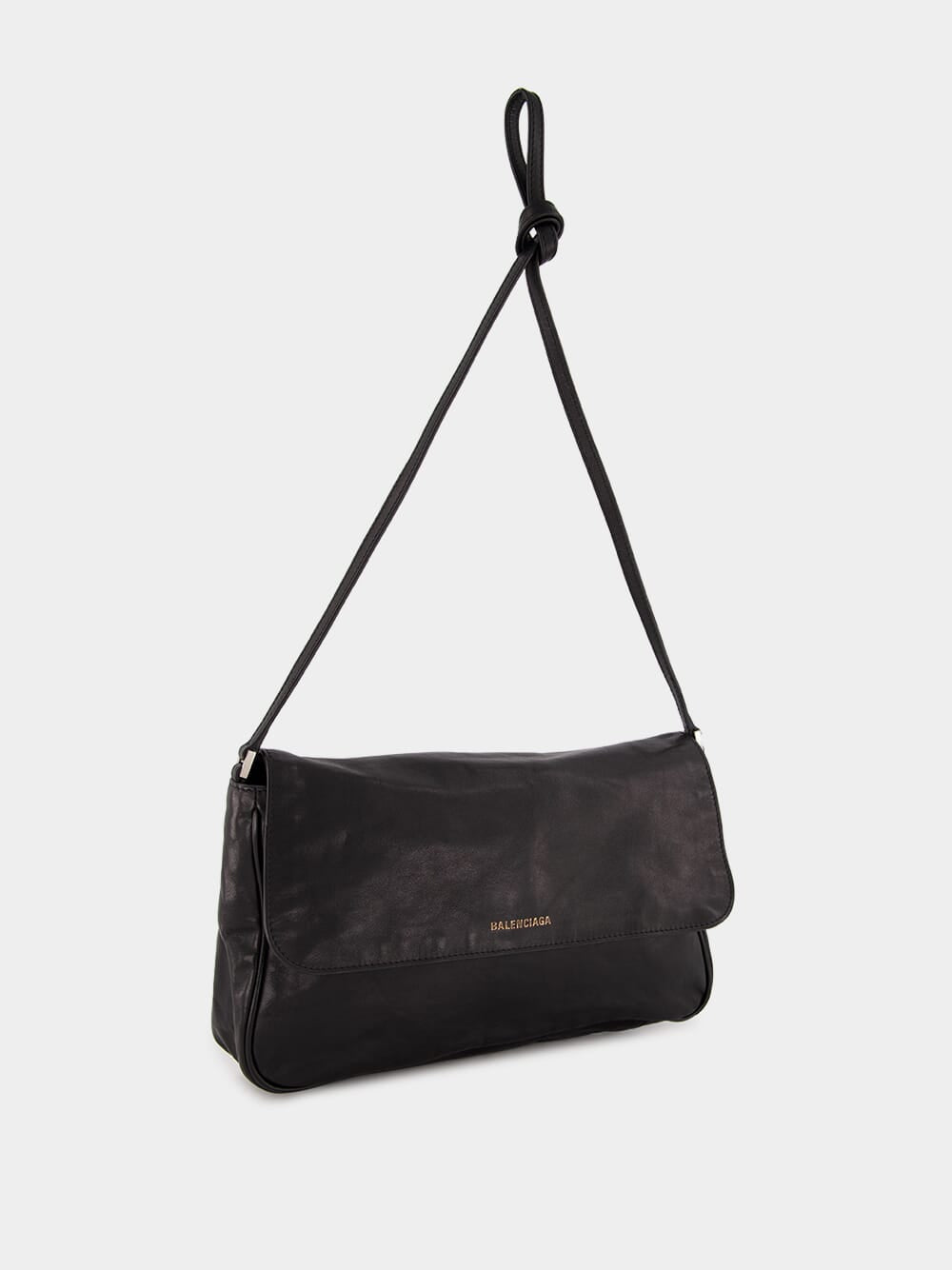 Black Grungy Medium Messenger Bag