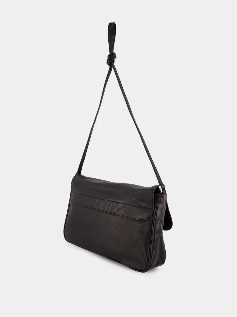 Black Grungy Medium Messenger Bag