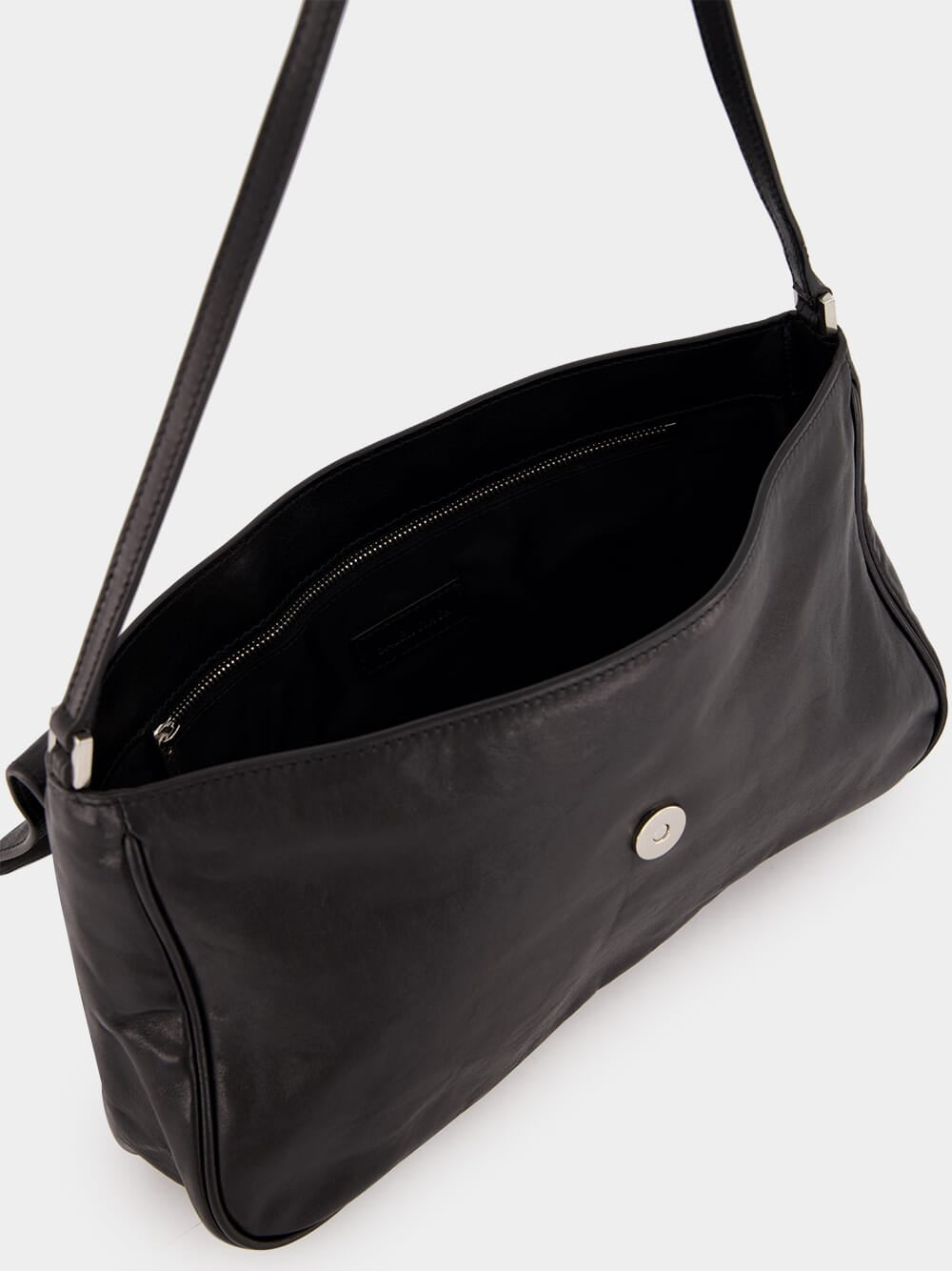 Black Grungy Medium Messenger Bag