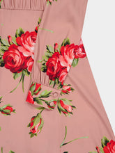 Dolce & Gabbana Rose Bouquet Print Silk Maxi Dress