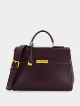 Dolce & Gabbana Burgundy Marlene Handbag in Palmellato Calfskin