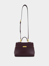 Dolce & Gabbana Burgundy Marlene Handbag in Palmellato Calfskin
